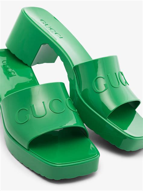 gucci logo rubber sandal|Gucci rubber sandals sale.